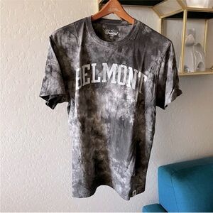 Unwind League Belmont University tie dye gray graphic tee shirt medium M